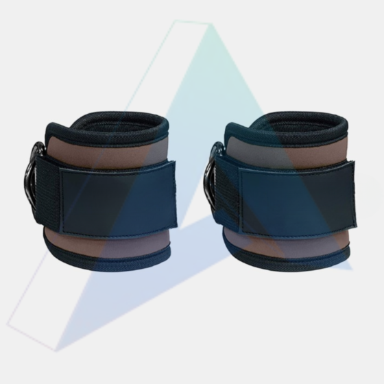 ISG Sports Braune Knöchel Straps – Verstellbare Kompression mit Elastik-Material – Perfekt für Kniebeugen, Ausfallschritte &amp; Beinpresse