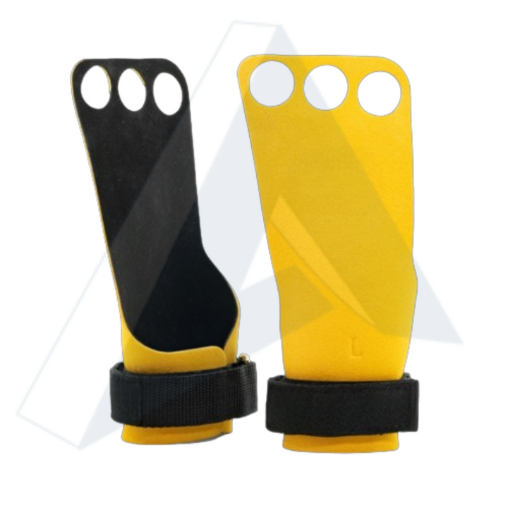 ISG sports Carbon Grips 3-Loch – CrossFit Handgriffe aus Carbon, rutschfest &amp; langlebig – Handschutz für Pull-Ups, Gewichtheben, Gymnastik, Calisthenics &amp; Functional Fitness