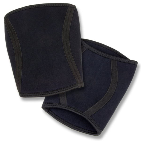 ISG Sports Schwarze Ellbogen Bandagen – 3/5/7mm Neopren – Verstellbare Kompression für Schutz, Stabilität &amp; Schmerzlinderung beim Training