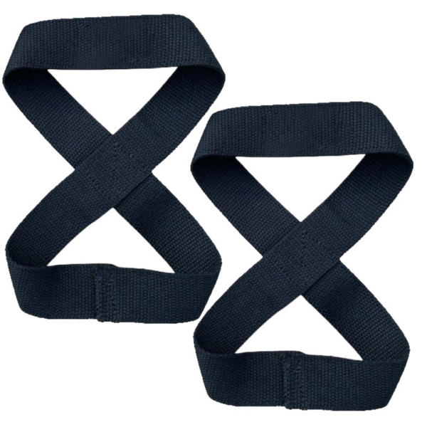 ISG Sports Baumwolle Figure 8 Hebebänder – Verstärkte Nähte für Maximalen Grip – Perfekt für Kreuzheben &amp; Strongman Training