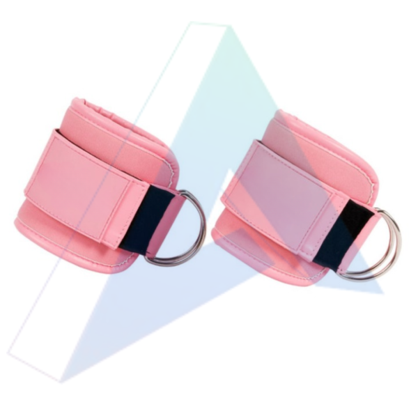 ISG Sports Rosa Knöchel Straps – Verstellbare Kompression mit Elastik-Material – Perfekt für Kniebeugen, Ausfallschritte &amp; Beinpresse