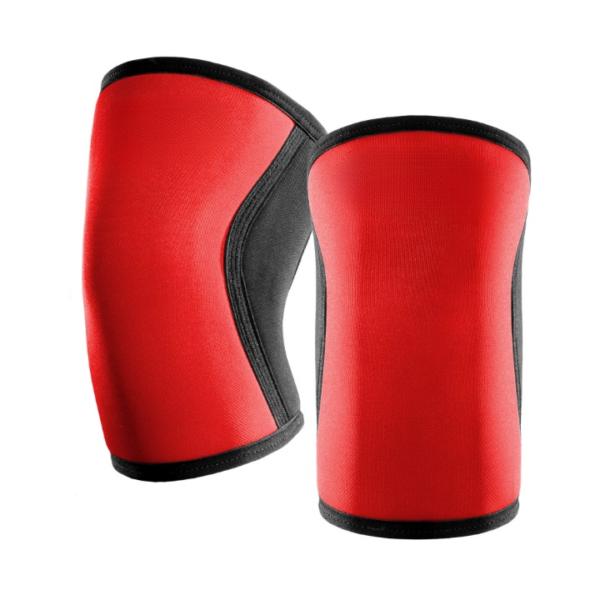 ISG Sports Rote Knie Bandagen – 3/5/7mm Neopren – Verstellbare Kompression für Schutz, Stabilität &amp; Schmerzlinderung beim Training