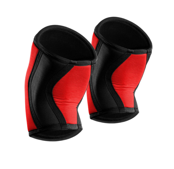 ISG Sports Rote Knie Bandagen – 3/5/7mm Neopren – Verstellbare Kompression für Schutz, Stabilität &amp; Schmerzlinderung beim Training