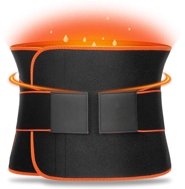 ISG Sports Waist Trimmer Gürtel – Verstellbarer Klettverschluss – Atmungsaktiv &amp; Leicht für Fettverbrennung &amp; Core-Stabilität