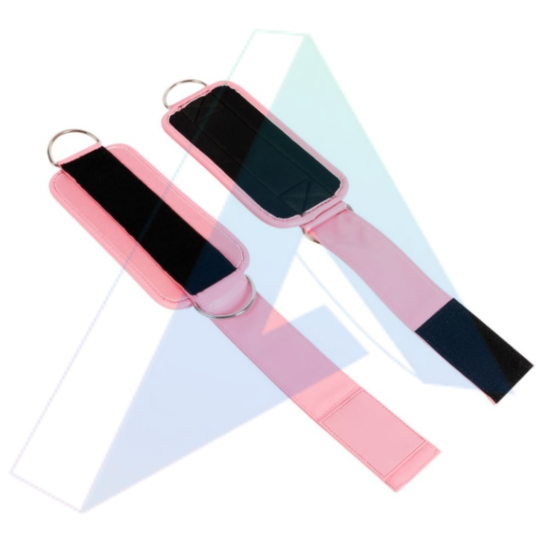ISG Sports Rosa Knöchel Straps – Verstellbare Kompression mit Elastik-Material – Perfekt für Kniebeugen, Ausfallschritte &amp; Beinpresse