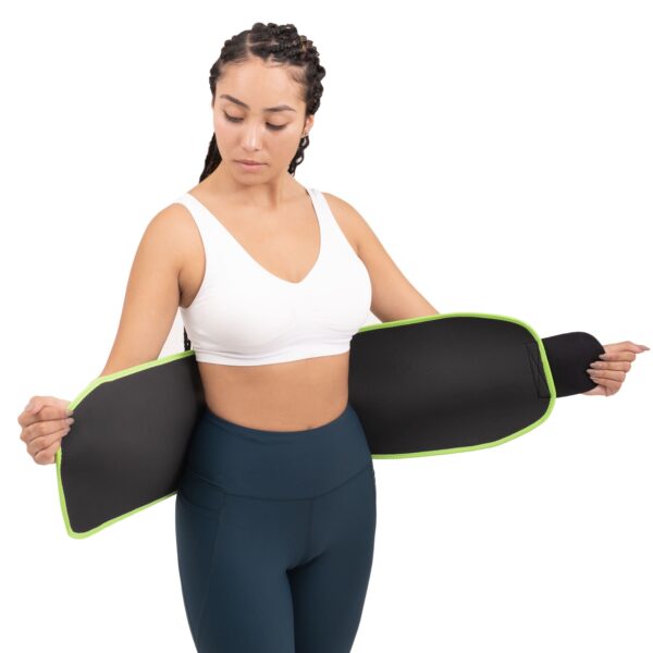 ISG Sports Waist Trimmer Gürtel – Verstellbarer Klettverschluss – Atmungsaktiv &amp; Leicht für Fettverbrennung, Core-Stabilität &amp; Rückenschutz