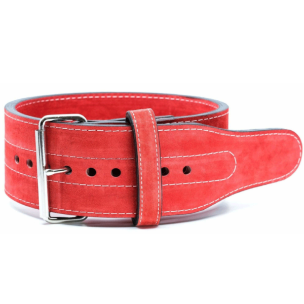 ISG Sports Einfach-Dorn Leder Hebegürtel – 4" Breit Premium Leder – Robust &amp; Langlebig für Powerlifting, Kniebeugen &amp; Kreuzheben