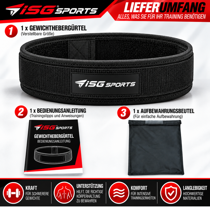 ISG Sports Nylon Gürtel – Schnellverschluss Verstellbarer Taktischer Outdoor Alltag Gürtel – Robust Leicht für Männer &amp; Frauen