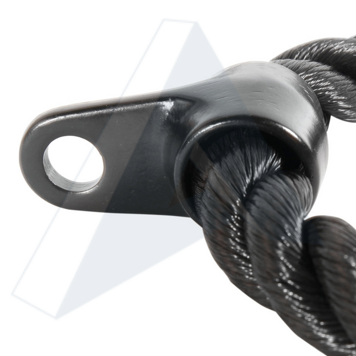 ISG Sports Trizeps Seil – Geflochtenes Nylon mit Gummispitzen &amp; Stahlbefestigung – Perfekt für Pushdowns &amp; Überkopf-Extensions