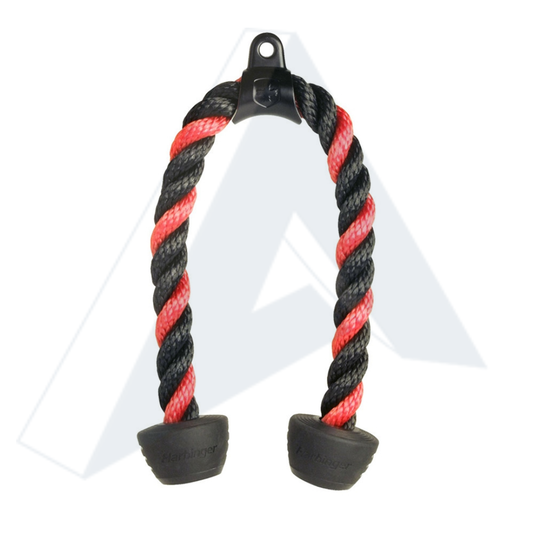 ISG Sports Trizeps Seil – Geflochtenes Nylon mit Gummispitzen &amp; Stahlbefestigung – Perfekt für Pushdowns &amp; Überkopf-Extensions