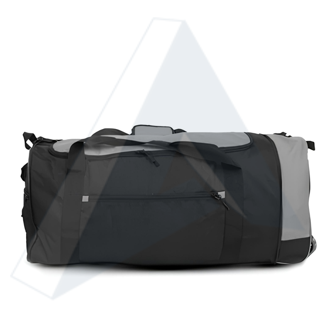 ISG Sports Duffel Bag Grau/Schwarz – Wasserabweisend mit Hauptfach &amp; Mehreren Taschen – Ideal für Gym, Reise &amp; Alltag