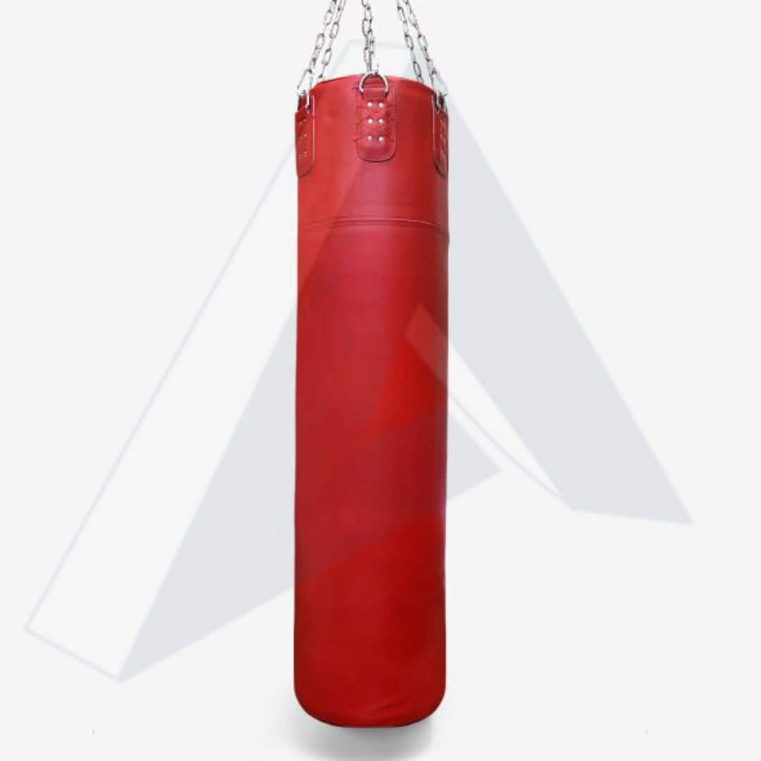 ISG Sports Boxsack Rot – Hochwertiges Kunstleder &amp; Verstärkte Nähte – Ideal für Boxen, Kickboxen, MMA &amp; Fitness