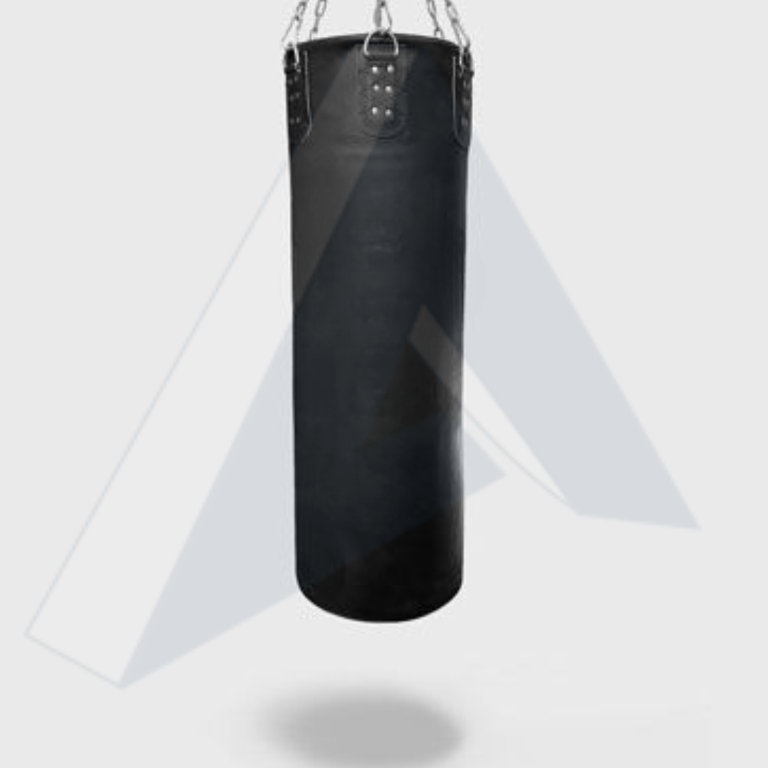 ISG Sports Schwarzer Boxsack – Hochwertiges Kunstleder &amp; Verstärkte Nähte – Ideal für Boxen, Kickboxen, MMA &amp; Fitness