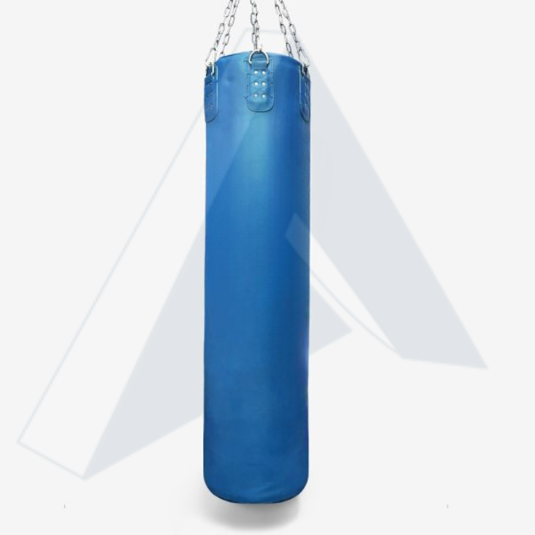 ISG Sports Boxsack Blau – Hochwertiges Kunstleder &amp; Verstärkte Nähte – Ideal für Boxen, Kickboxen, MMA &amp; Fitness