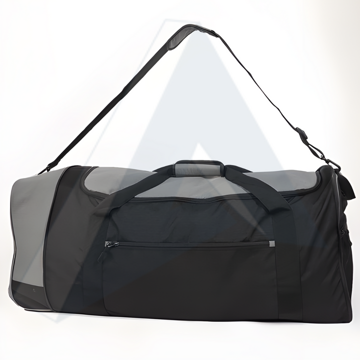 ISG Sports Duffel Bag Grau/Schwarz – Wasserabweisend mit Hauptfach &amp; Mehreren Taschen – Ideal für Gym, Reise &amp; Alltag