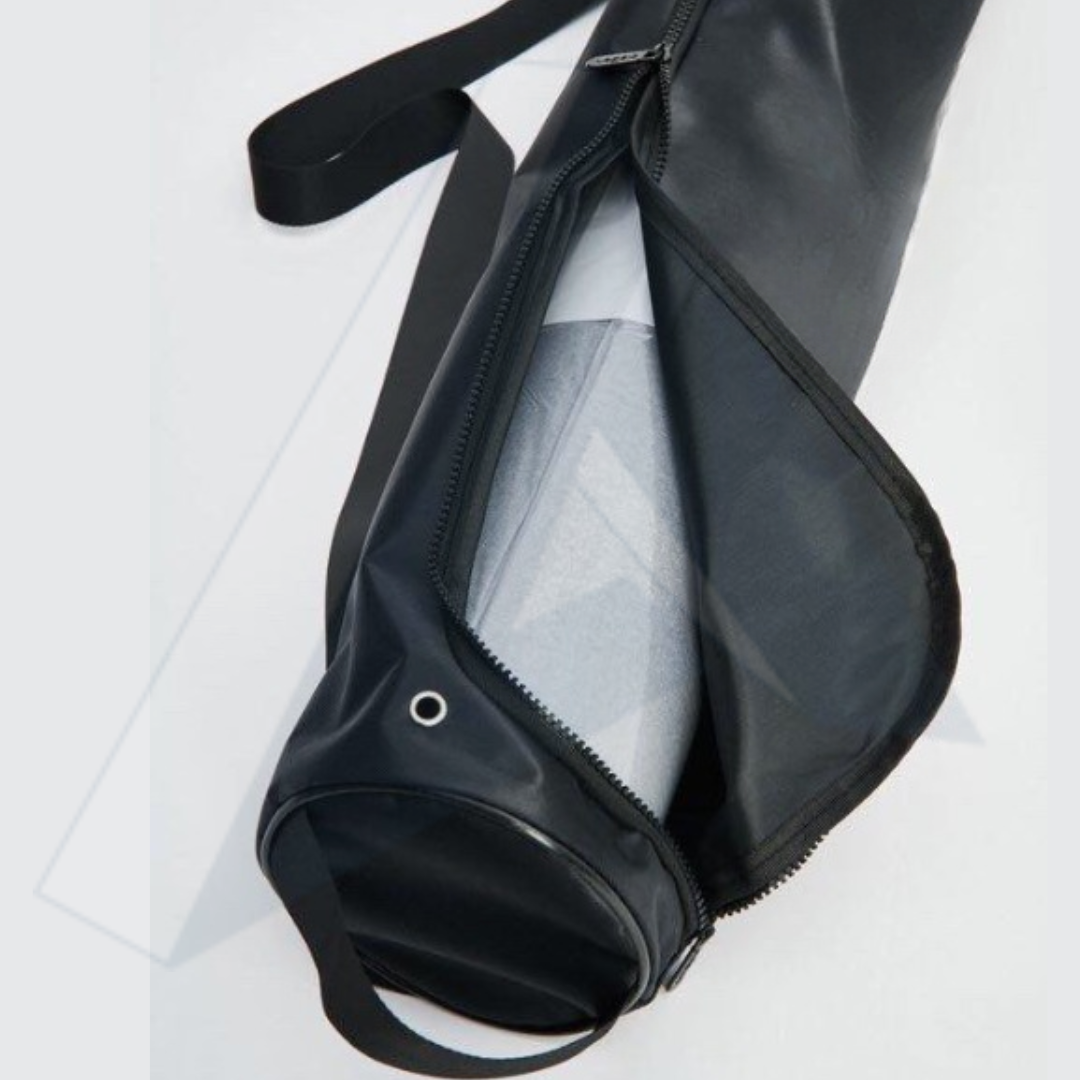 ISG Sports Yoga Mat Bag Schwarz – Leicht &amp; Robust mit Verstellbarem Schultergurt – Für Standard &amp; Oversize Matten